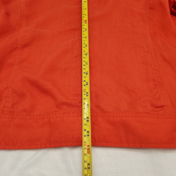 Chico’s Jacket Women’s Size 3 (XL) Lyocell Orange Full Zip Up Long Sleeve Snap - Picture 15 of 16